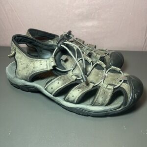 Men's Propet Hiking Sandals Leather Protected Toe Fisherman Size 11 X 3E Wide